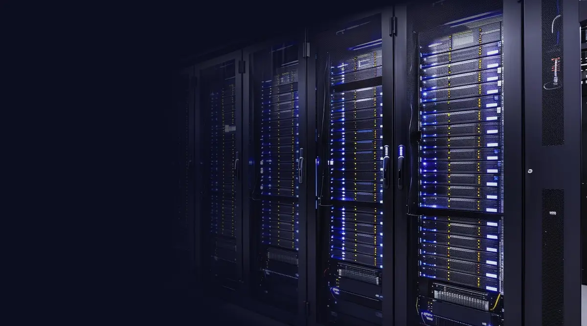 NexusCloud physical server racks in the data center